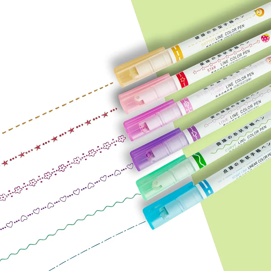 Curve Hilighter Marker for [ 6-pieces }