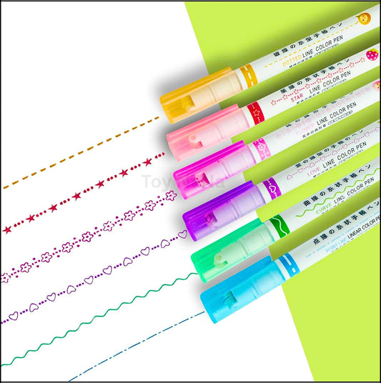 Curve Hilighter Marker for [ 6-pieces }