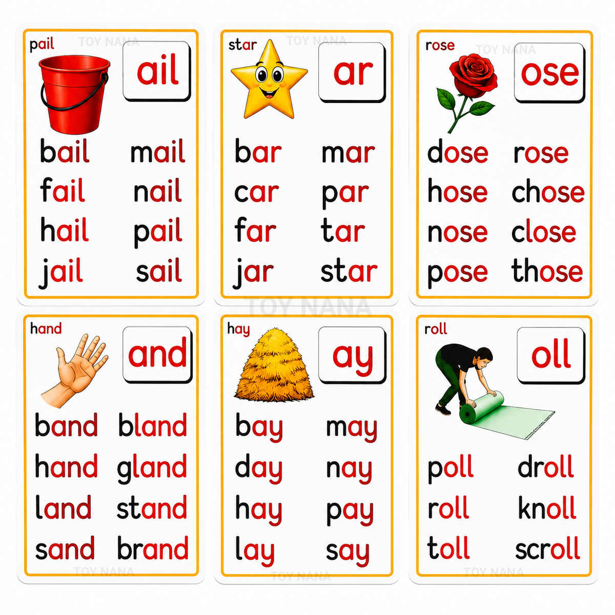 64 Phonics Flash Cards | 1000 Early Learning Words for Kids