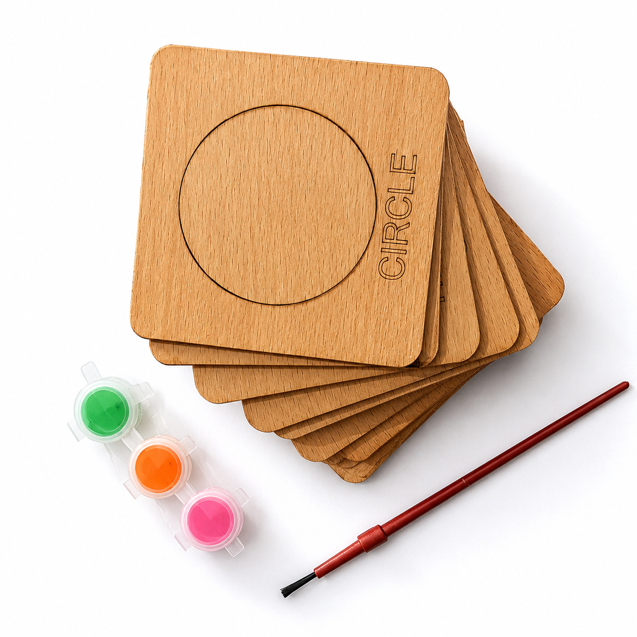 10 Pieces Wooden Drawing Stencils.