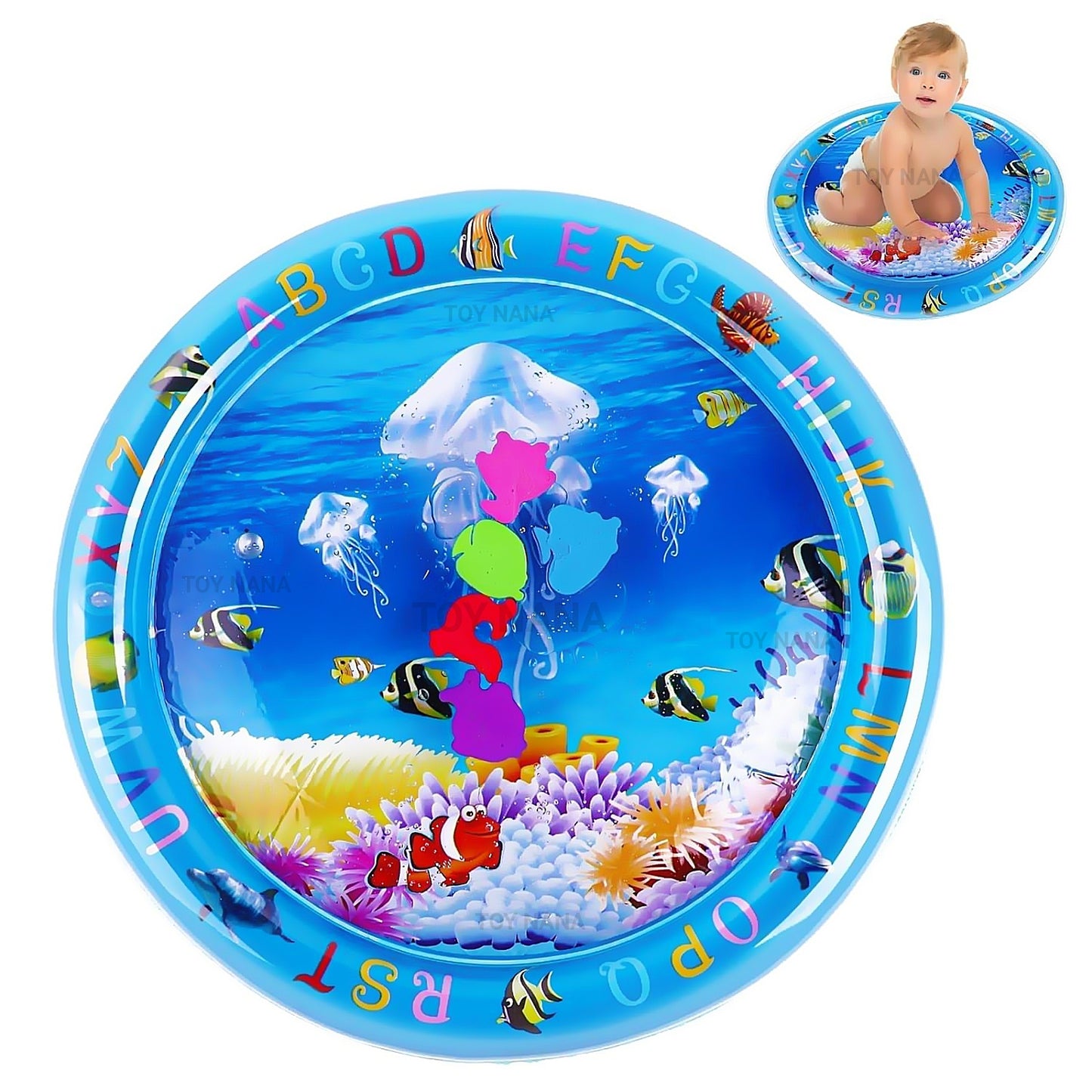 Baby Water Play Mat [Size large :  100x100×8 cm ]