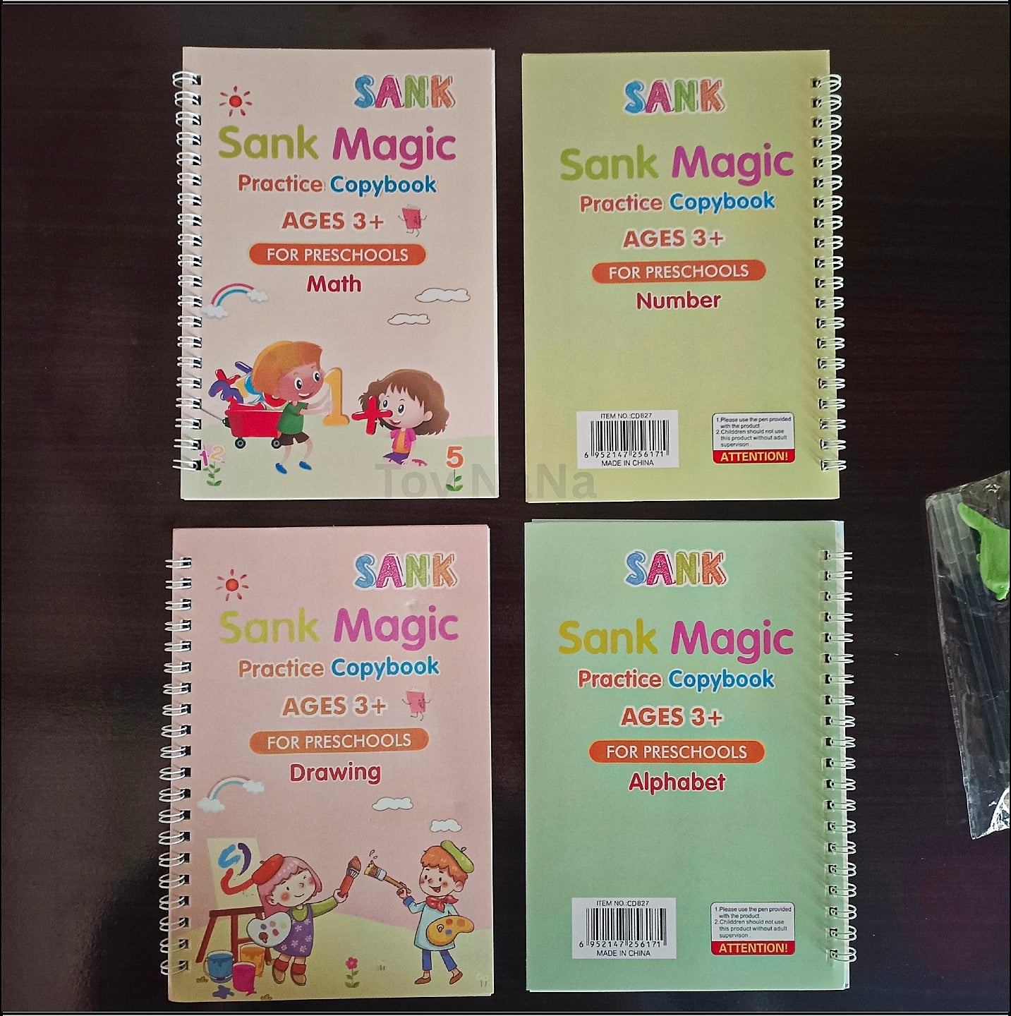 Sank magic practice copybook [ 4 Books + 10 refills + 1 grip + 1 pen case ]