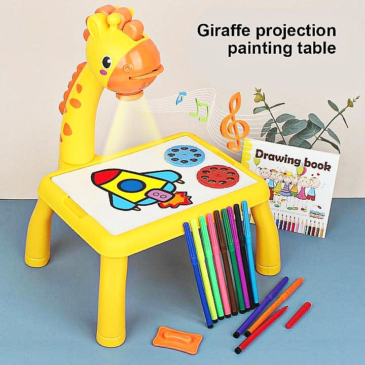kids giraffe projector painting & Drawing Table